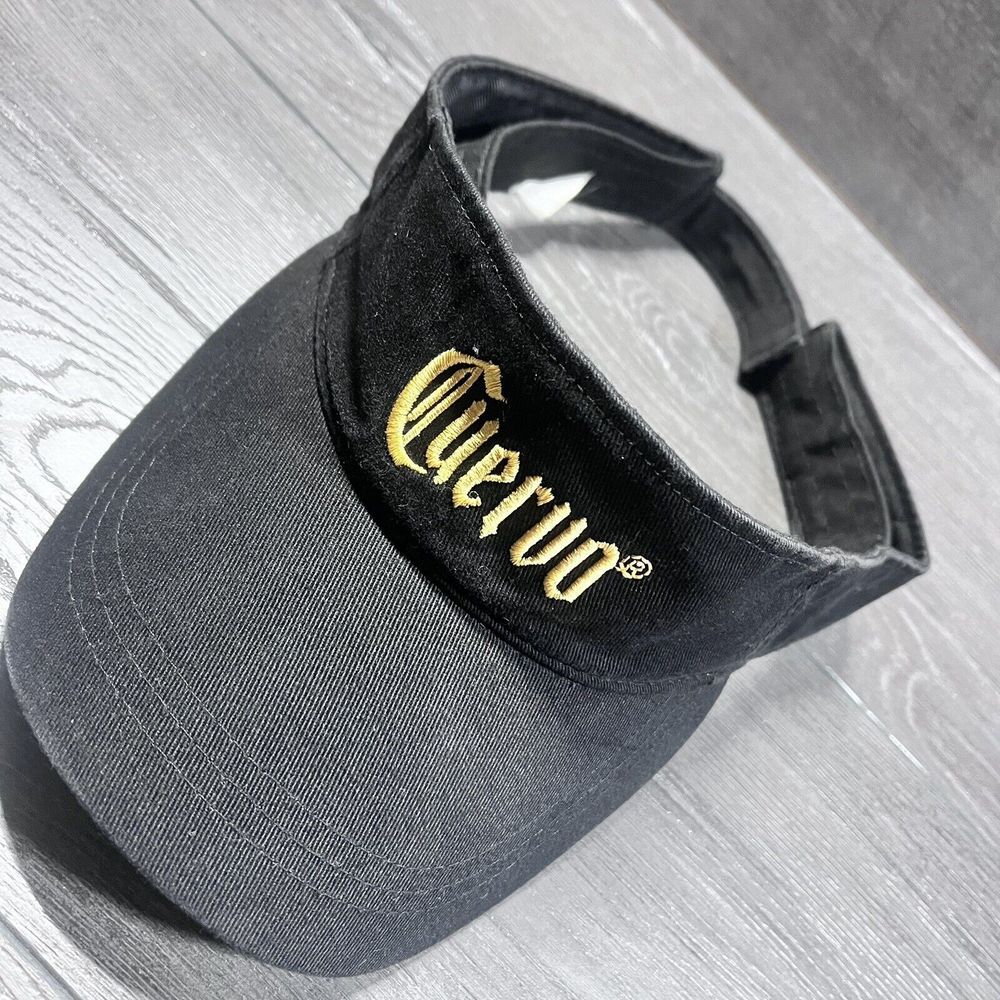 Cuervo Visor Adult Hat‎ Black Embroidered Adjustable Beach Tequila